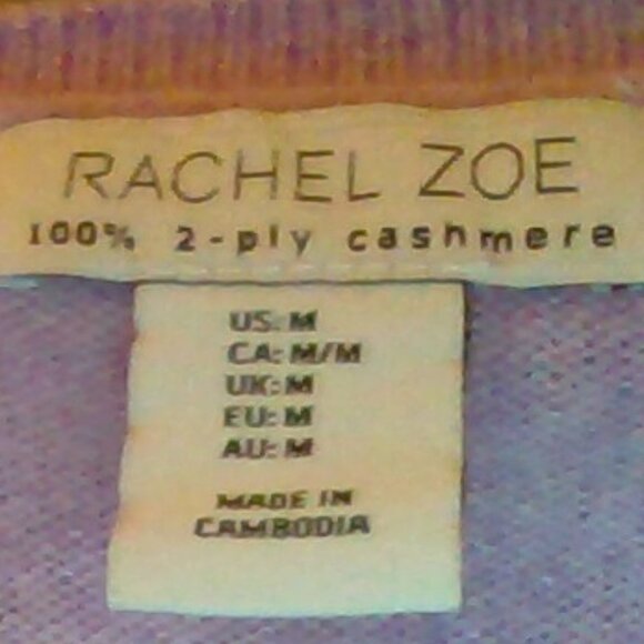 Brand New Women's Rachel Zoe 100% Cashmere Crew Neck Sweater - Picture 7 of 9